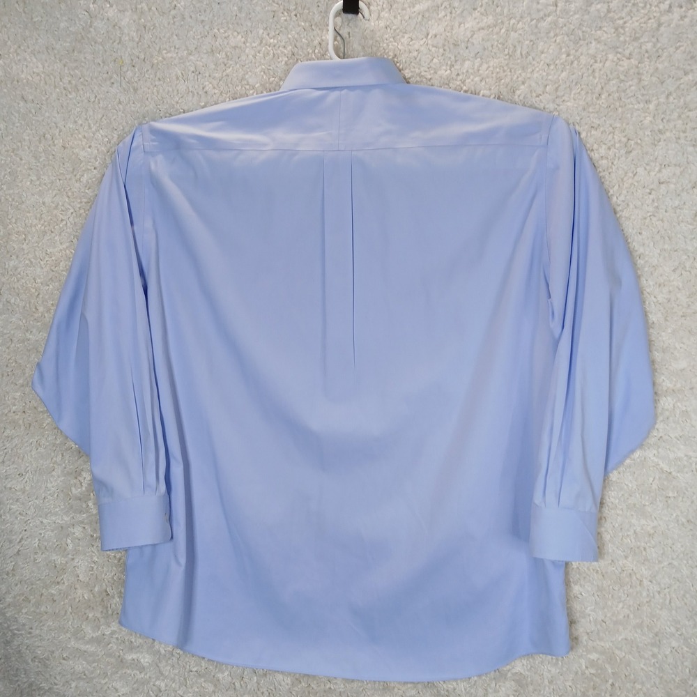 Jos A Bank Traveler Button Down Shirt Light Blue Fit Long Sleeve Mens 17 1/2 34 - Picture 7 of 7